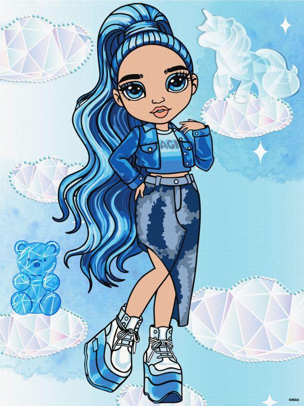 Картина за номерами Ideyka для дітей Rainbow High Skyler 30х40 см (2867221950)