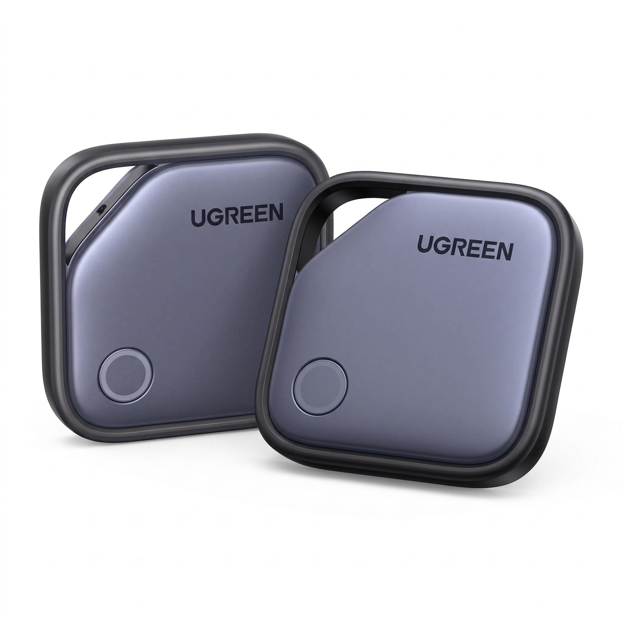 Поисковый брелок UGREEN Finder 2 CM919 2 шт. AirTag Apple Find My только для iOS с подзарядкой USB-C звуковой поиск Серо-голубой (75119A)