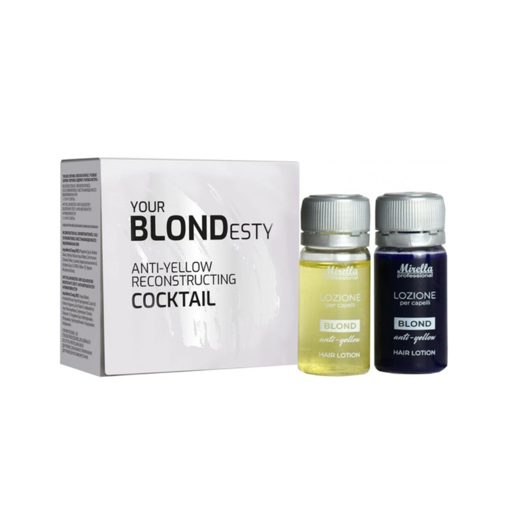 Коктейль-реконструктор для волосся з антижовтим ефектом Mirella Professional Your Blondesty Anti-Yellow Reconstructing Cocktail 2x10 мл