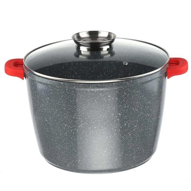 Каструля кругла з мармуровим покриттям 10,9 літра - фото 2