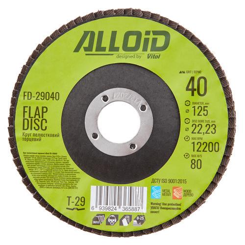 Круг лепестковый торцевой Alloid 125 мм P40 T29 (00000061423)