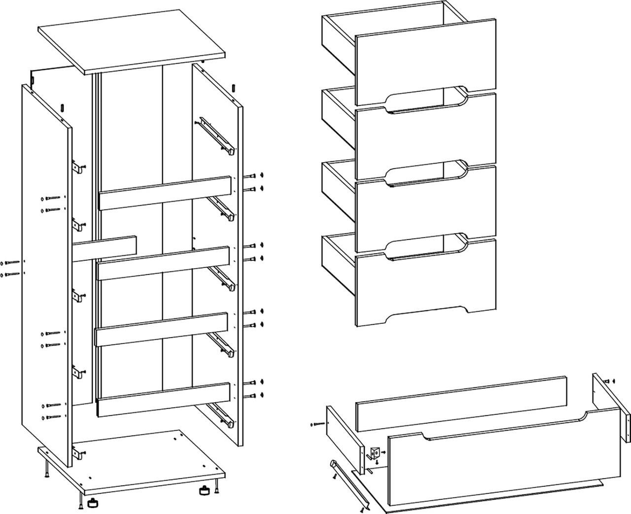 Комод Стиль-8 компанит 50х46х127 см Дуб сонома - фото 3 Комод Стиль-8 компанит 50х46х127 см Дуб сонома - фото 3
