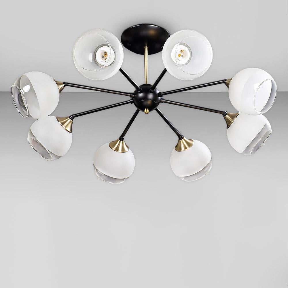 ᐉ Люстра потолочная лофт Light House DW-18604/8 BK+AB 680х680х320 мм ...