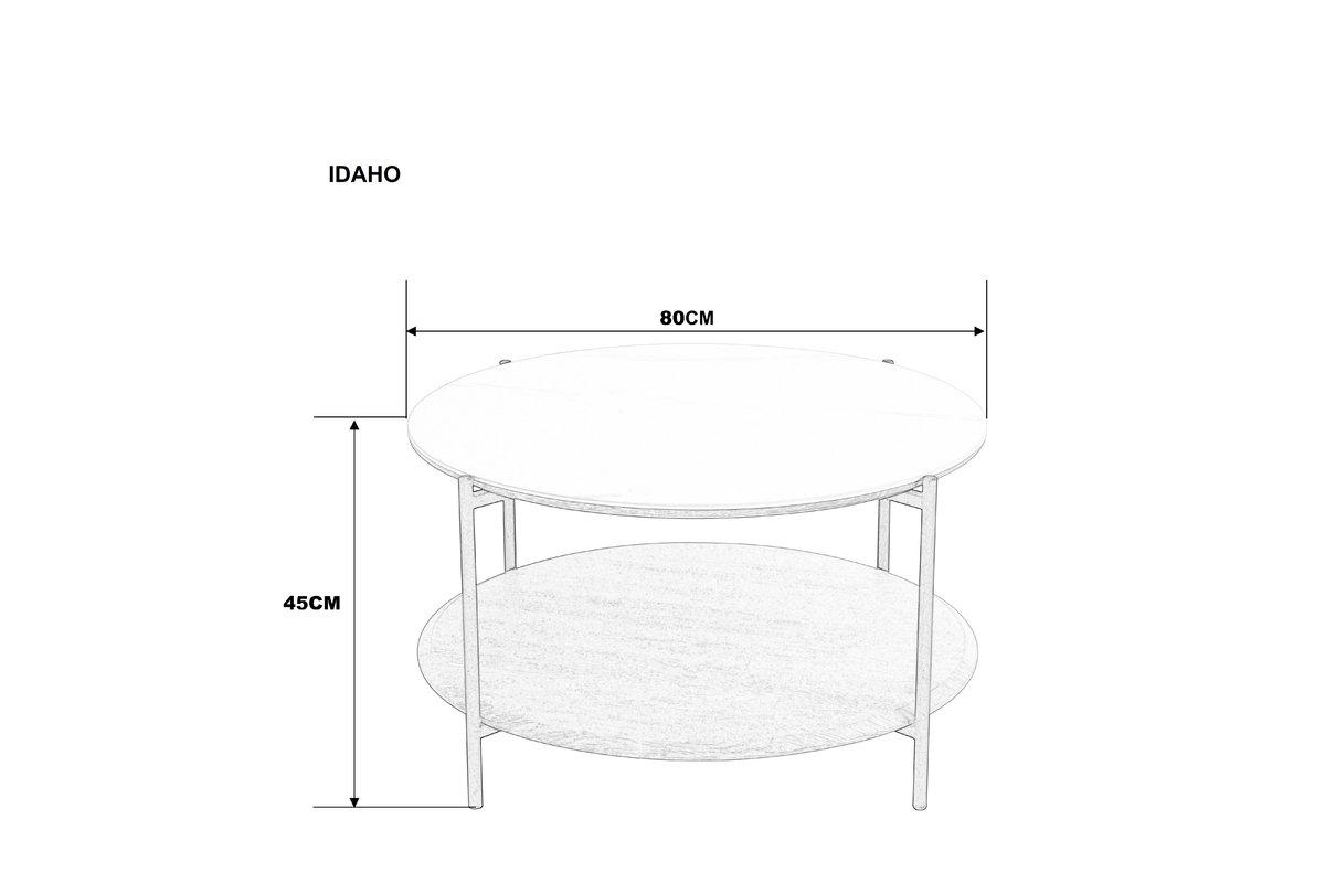 Журнальный столик Intarsio IDAHO Белый/Дуб (28710918) - фото 6