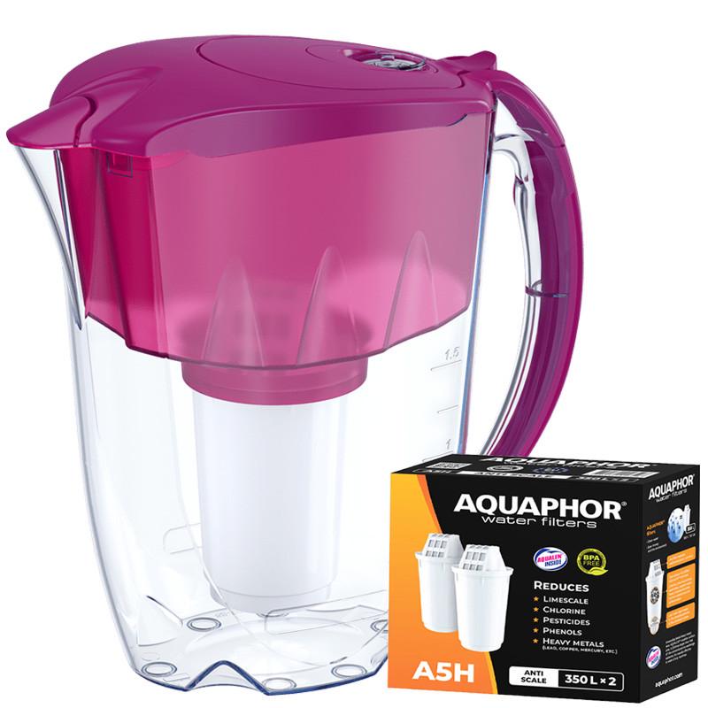 Фильтр-кувшин Аквафор Арктик с двумя модулями А5H жесткость Цикламен (1927555924)