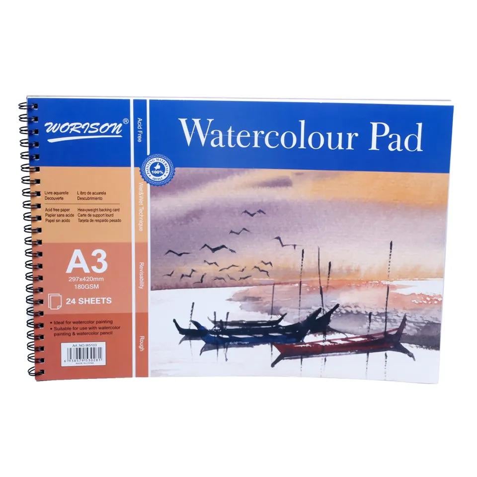 Альбом для акварелі Worison Watercolor Pad А3 24 арк. 180 г/м² (W510-А3) - фото 1