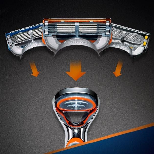 Картриджі змінні для гоління Fusion5 чоловічі Gillette Fusion 5 Power 8 шт. - фото 3