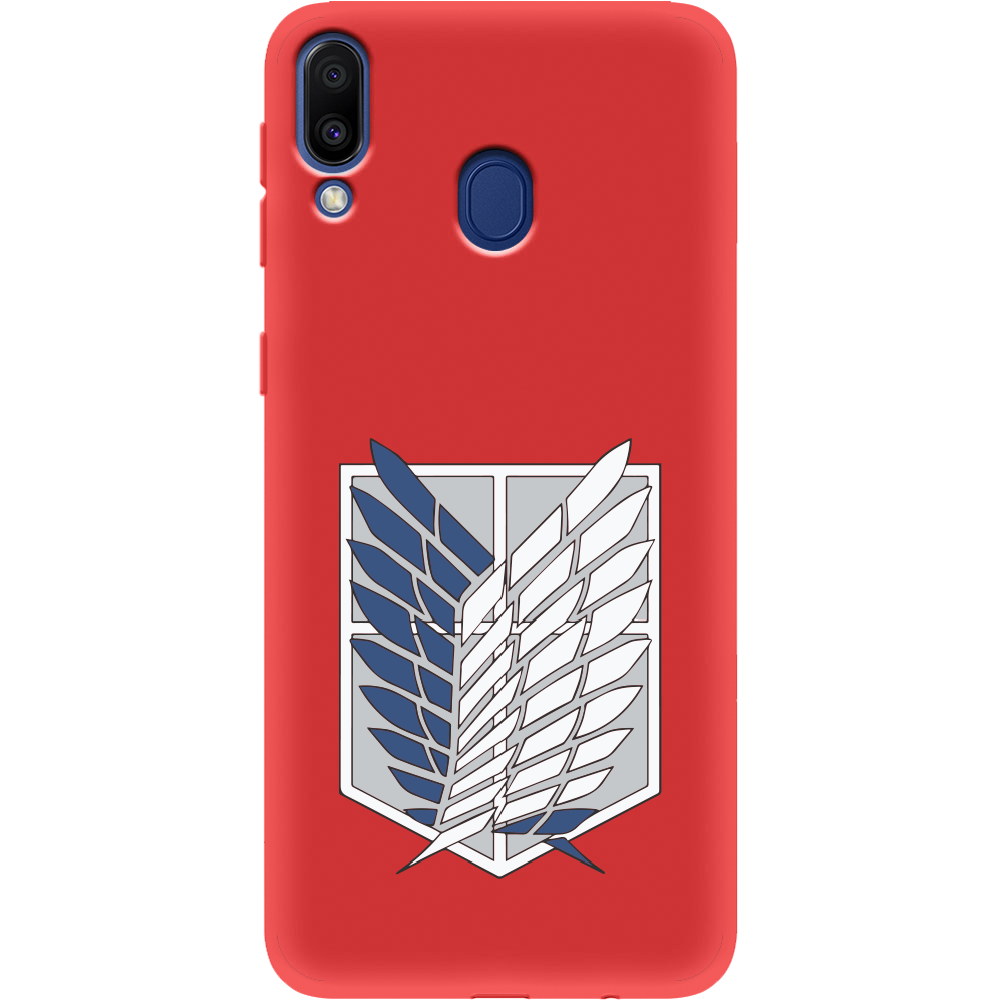 Чехол Boxface Samsung M205 Galaxy M20 Атака Титанов Крылья Свободы Красный силикон (36205-bk88-43047)