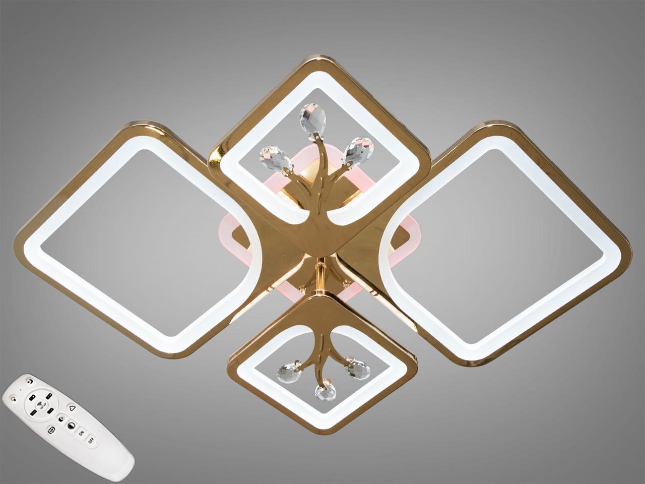 Люстра потолочная с димером LED 8157/2+2G 3col dim (2437593522)