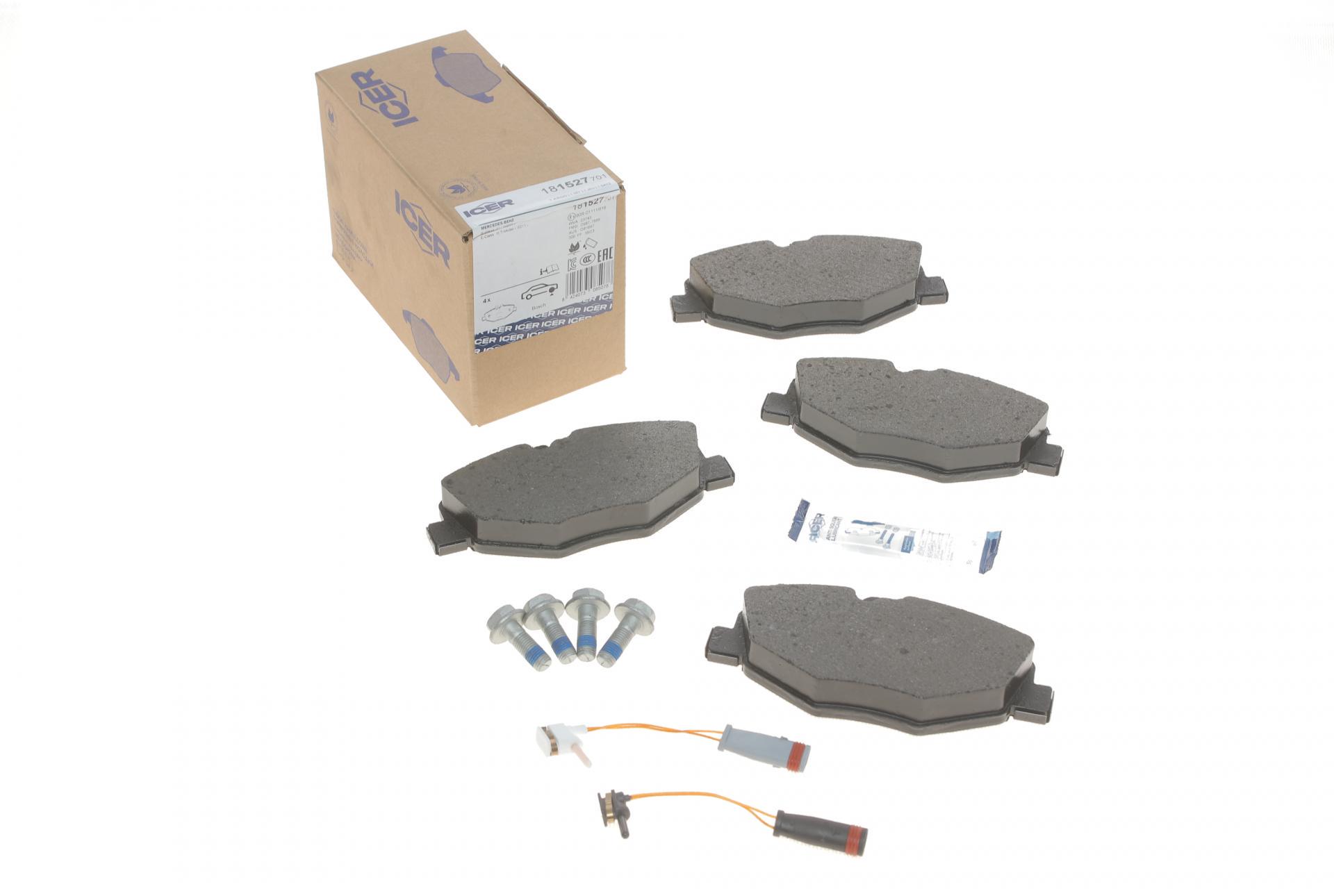 Колодки тормозные передние ICER для MB E-class W211/S211 02-09 +датчики (181527-701)