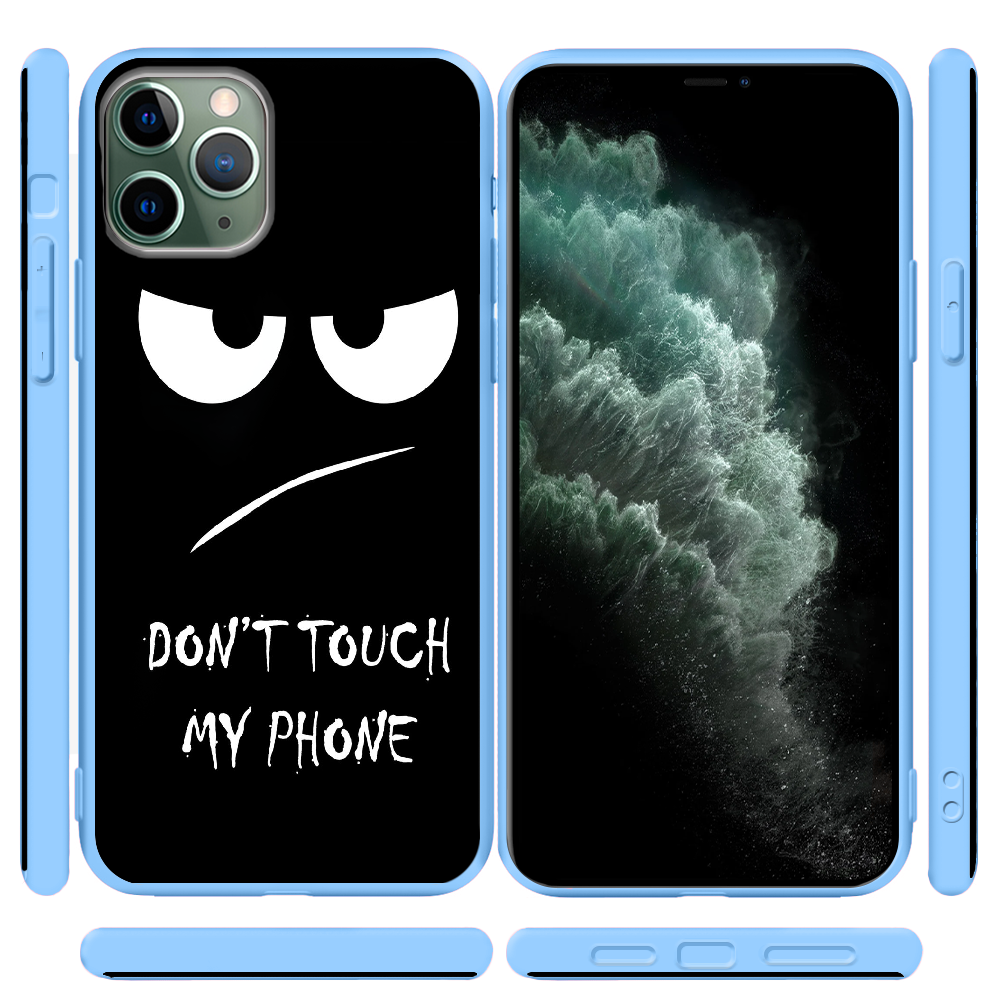 Чохол Boxface iPhone 11 Pro Don't Touch my Phone Блакитний силікон (38189-up535-43045) - фото 2