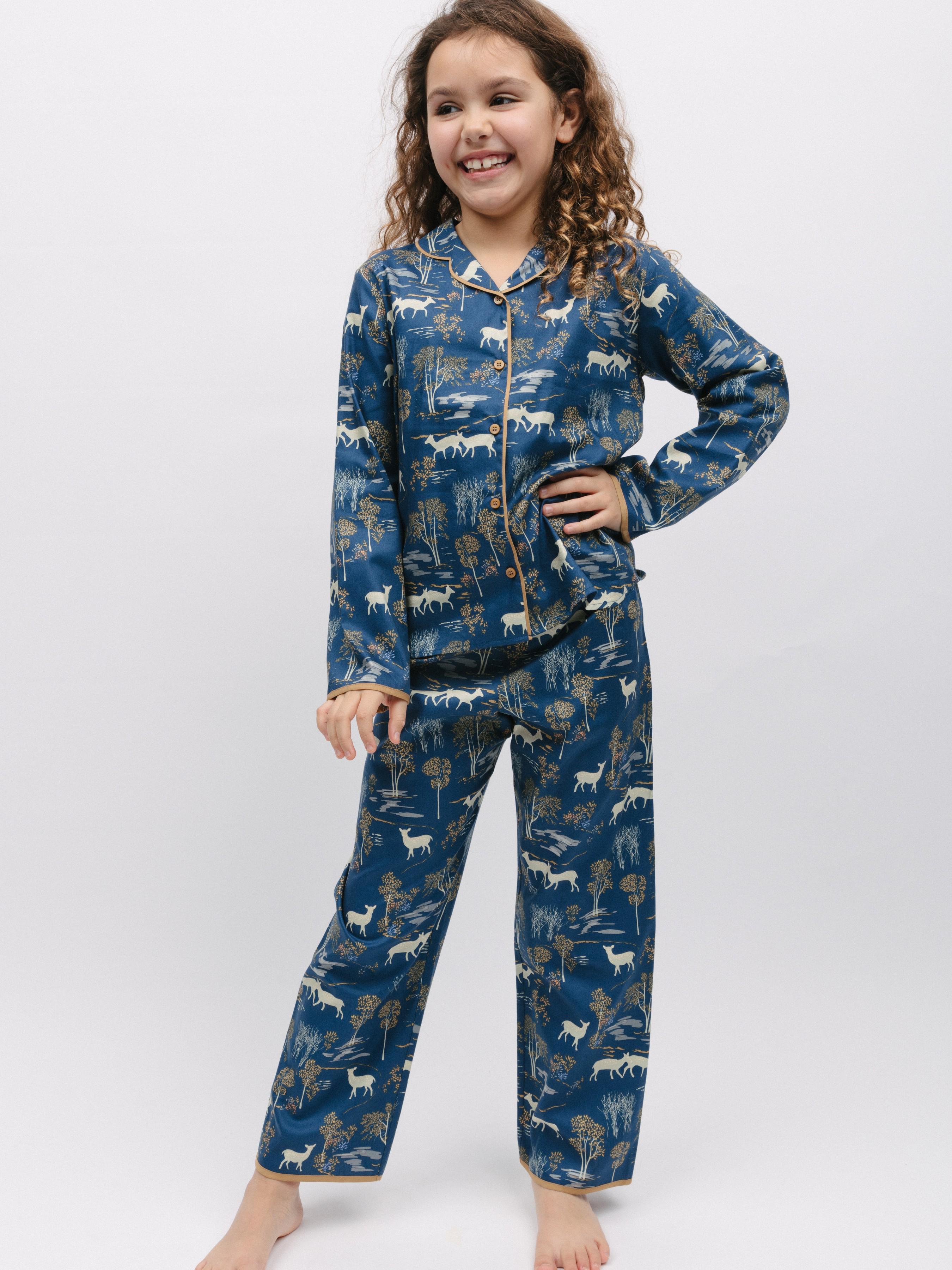 Пижама для девочки CYBERJAMMIES Fawn 7032 8-9 лет 134 см с принтом Синий (5051877473546)