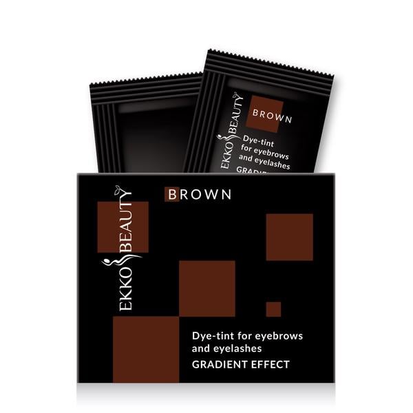 Фарба-тінт для брів та вій Ekko Beauty Gradient Effect саше Brown (11067442)