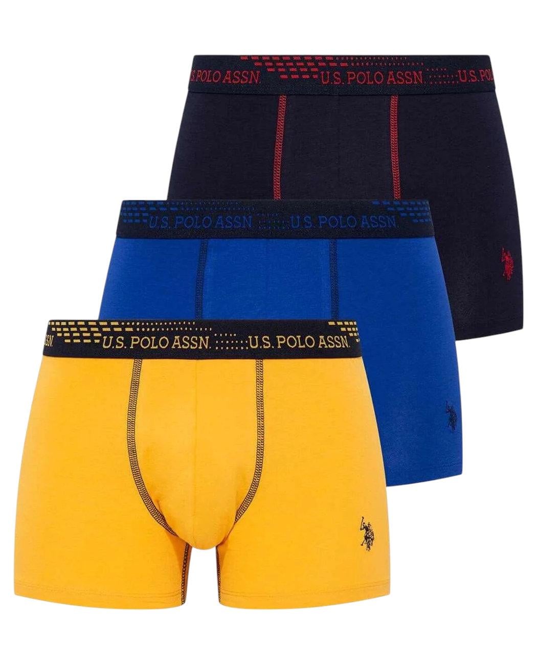 Набір трусів-боксерів чоловічих U.S. Polo ASSN 80178 3 шт. M Різнокольоровий (8680557254686)