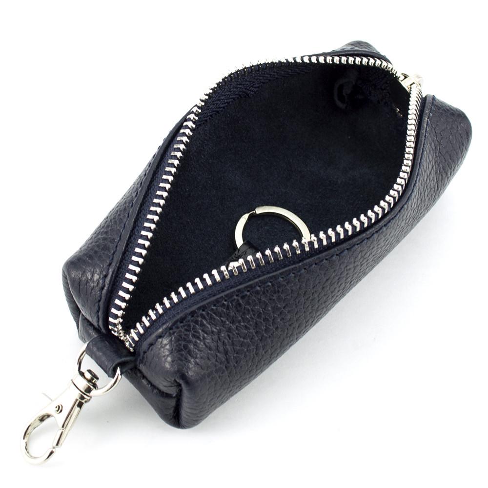 Ключниця шкіряна HC-107 на блискавці Синій - фото 2 Ключниця шкіряна HC-107 на блискавці Синій - фото 2