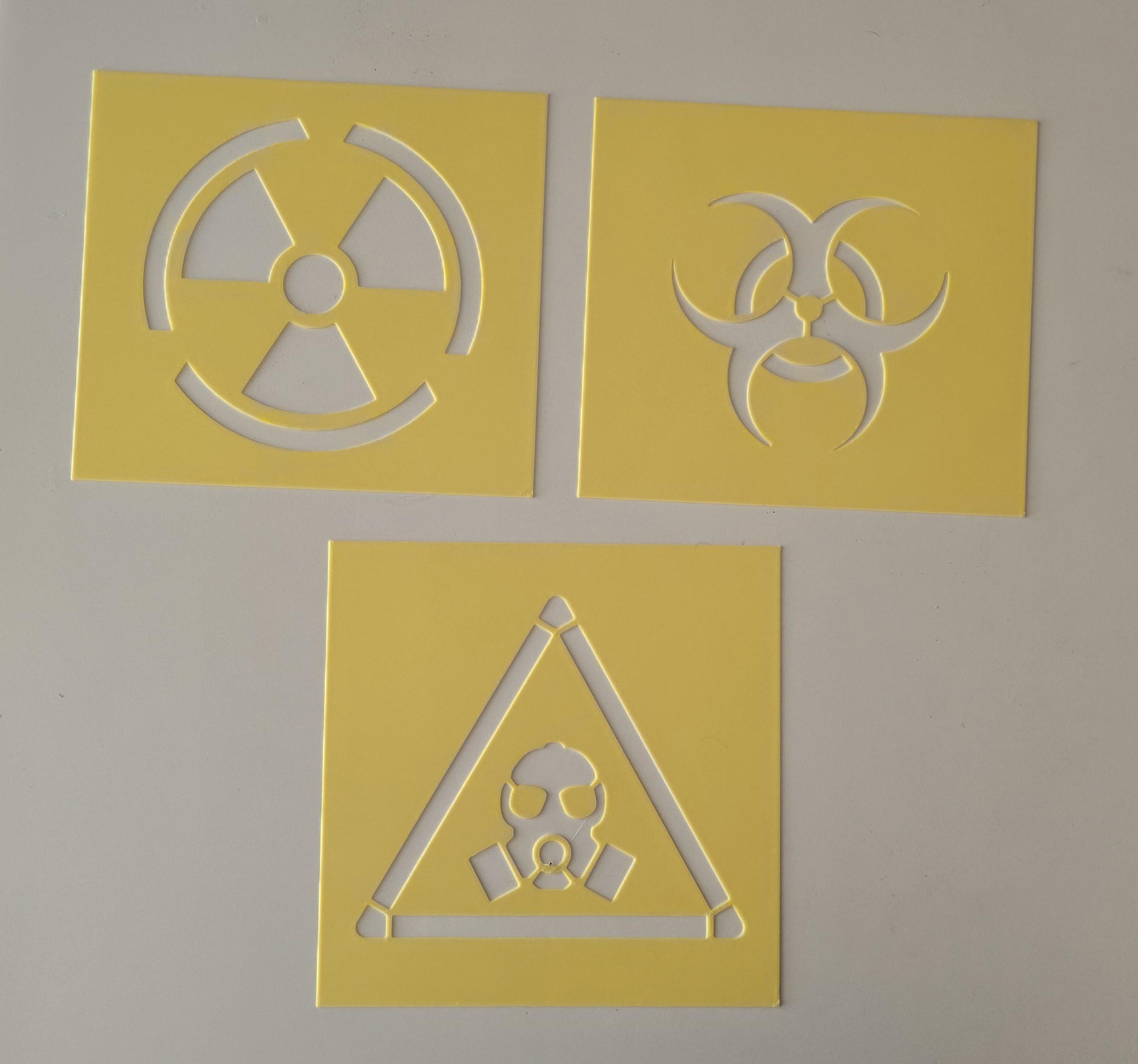 Трафарет для знаков биологической и радиационной опасности (0542)