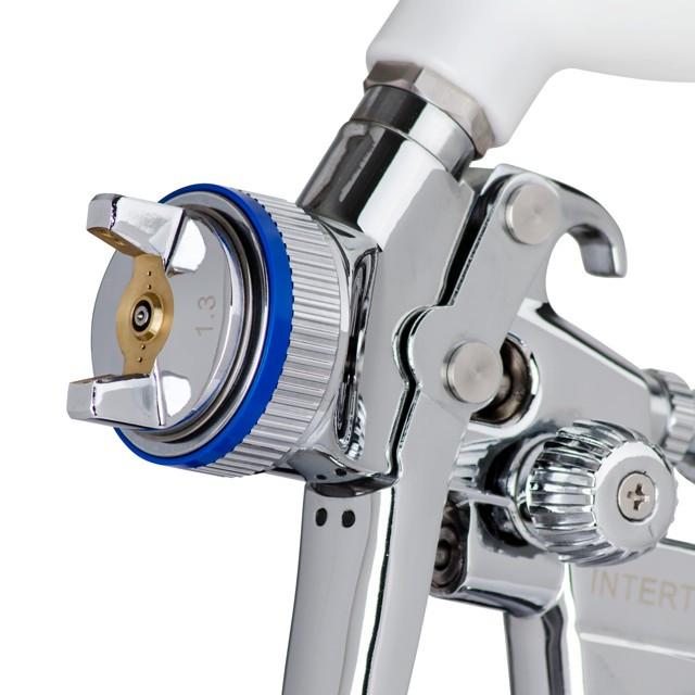 Краскопульт пневматический Intertool PT-0105 HVLP II профессиональный форсунка 1,3 мм верхний пластиковый бачок 600 мл 2 бар (1649634583) - фото 7