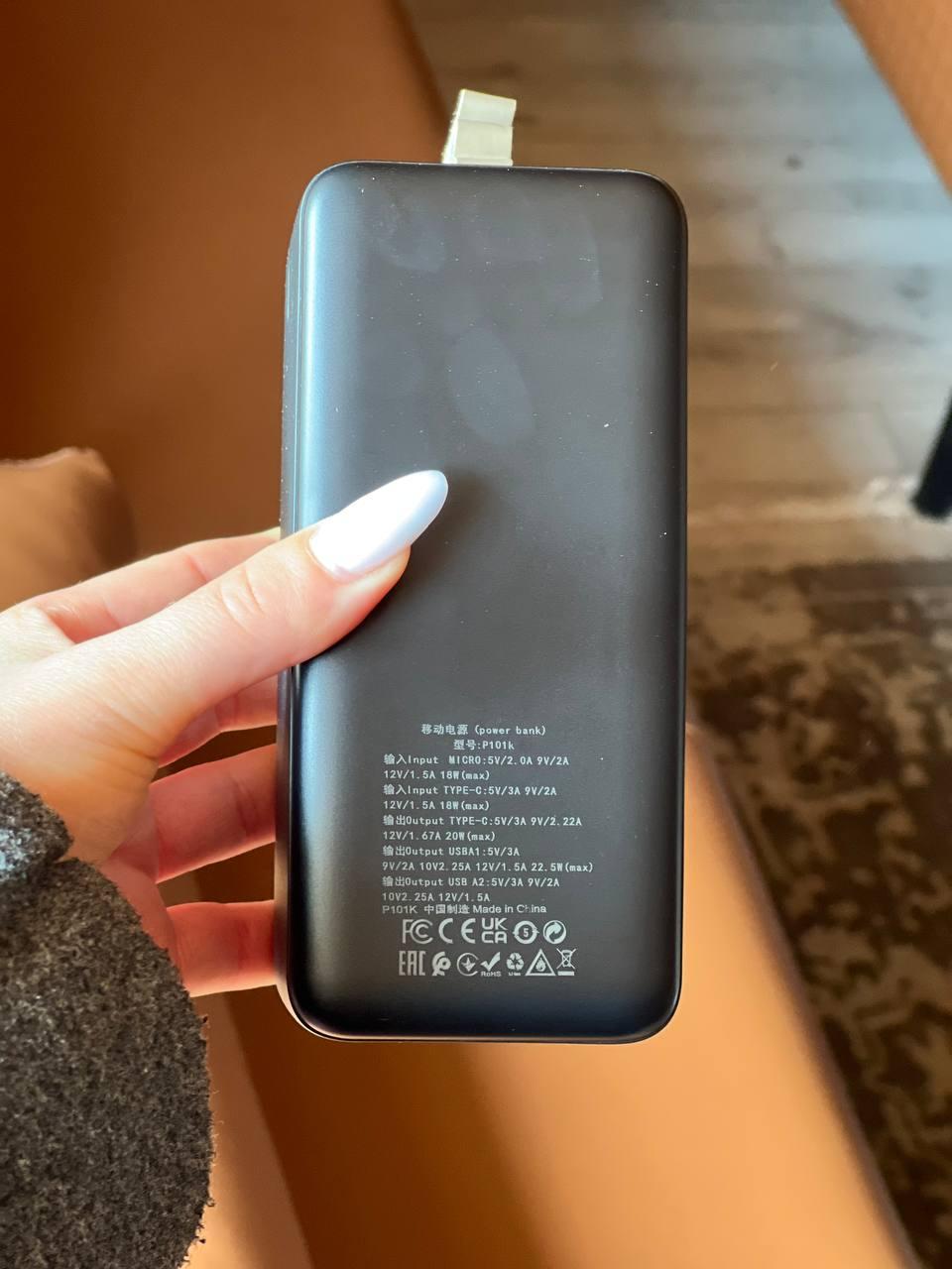 Повербанк с быстрой зарядкой 100000 мАч (AND P101K) - фото 4 Повербанк с быстрой зарядкой 100000 мАч (AND P101K) - фото 4