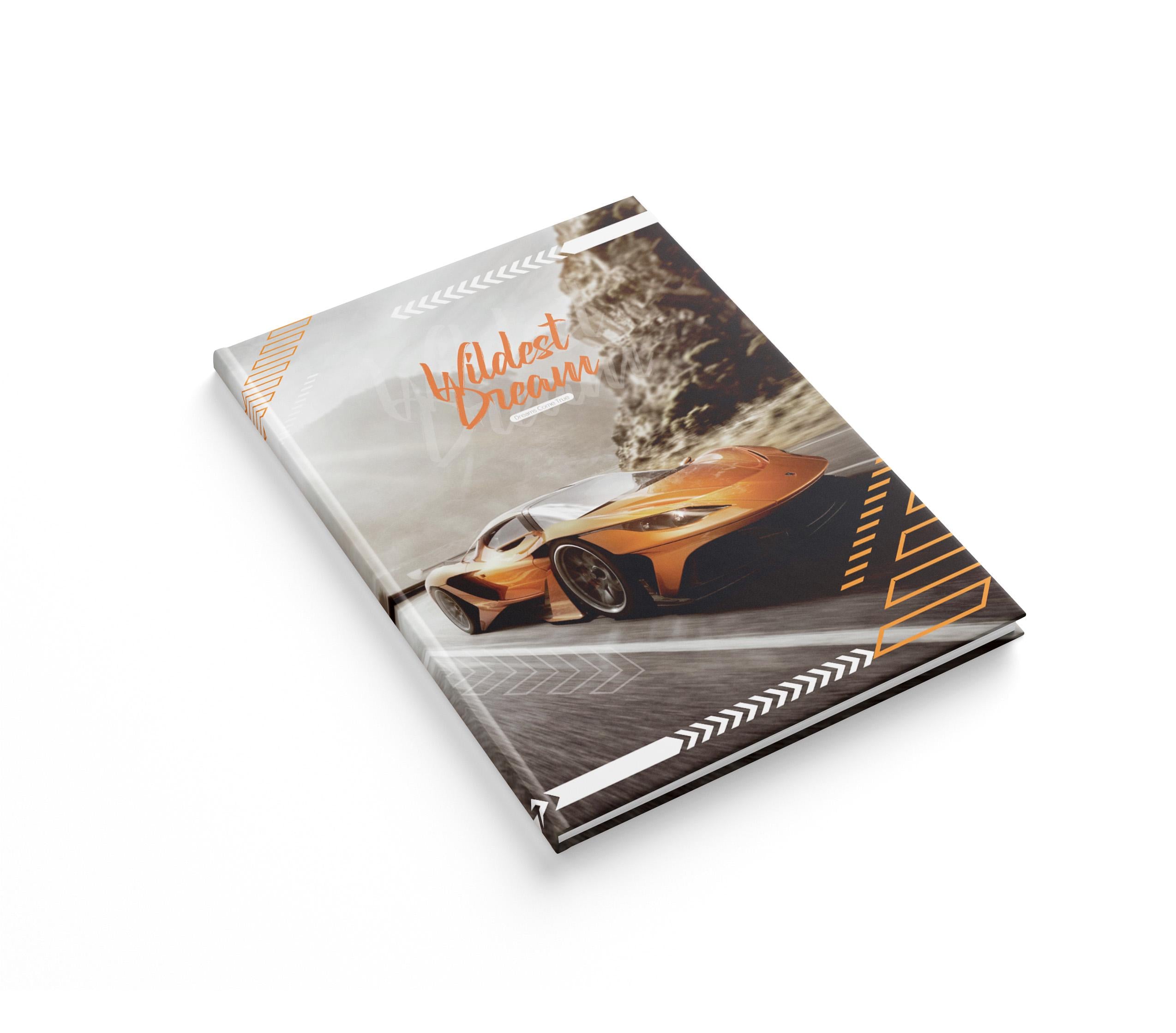 Книга обліку Порше ламінована тверда обкладинка А4 80 арк. кліт./офсет Помаранчевий (1В2400)