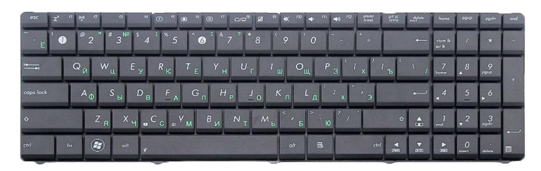 Клавиатура для ноутбука Asus A72 A72Jt матовая (04GNV32KRU00)