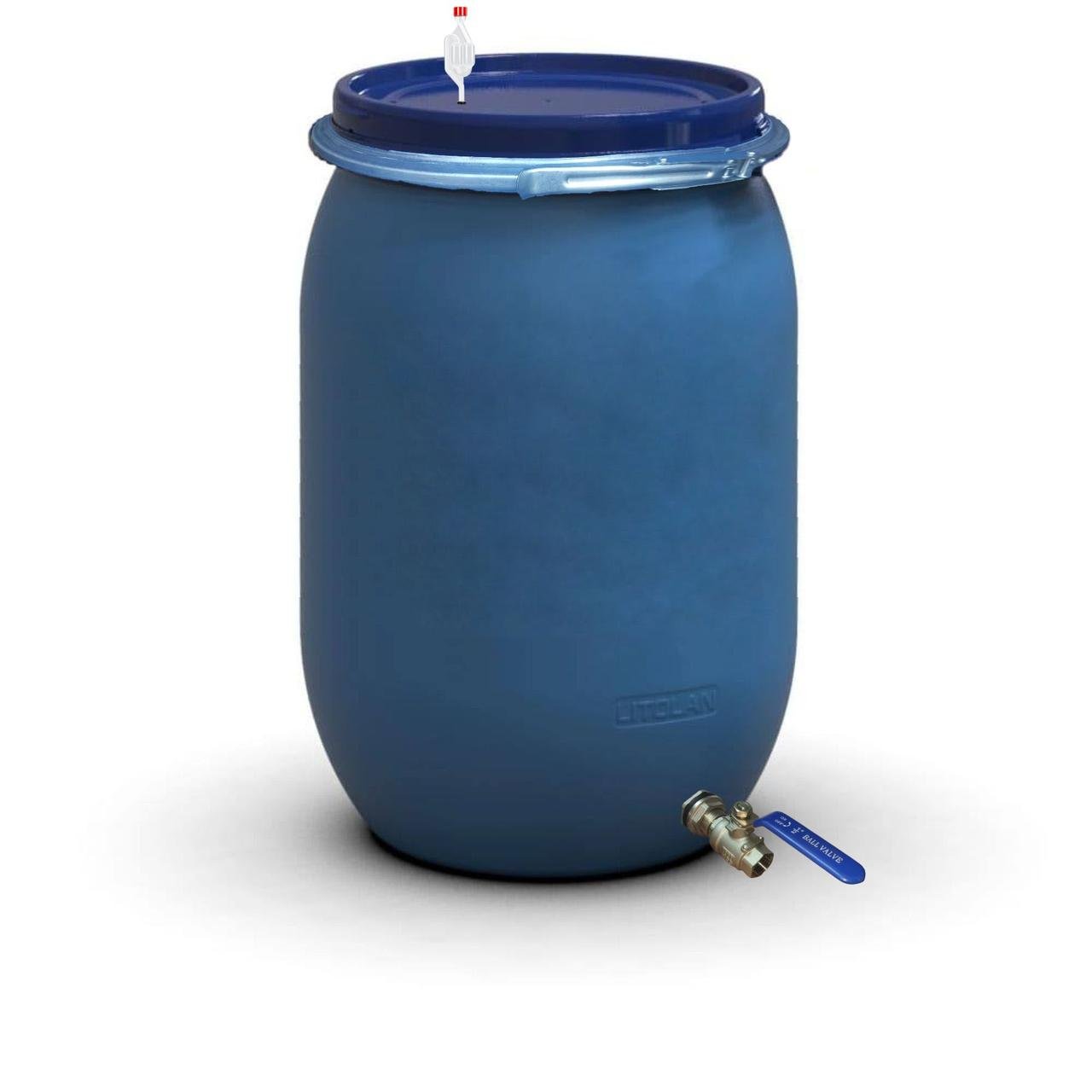 Бочка для брожения Litolan с гидрозатвором S металлическим хомутом и краном 1/2" из нержавеющей стали AISI 304 150 л (276112М) - фото 1 Бочка для брожения Litolan с гидрозатвором S металлическим хомутом и краном 1/2" из нержавеющей стали AISI 304 150 л (276112М) - фото 1