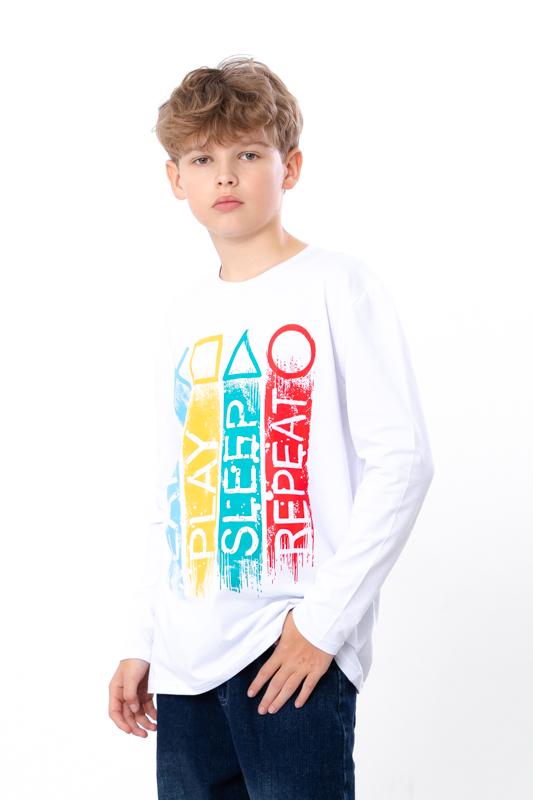 Джемпер для хлопчика підлітковий Носи Своє 146 см Білий (6363-036-33)