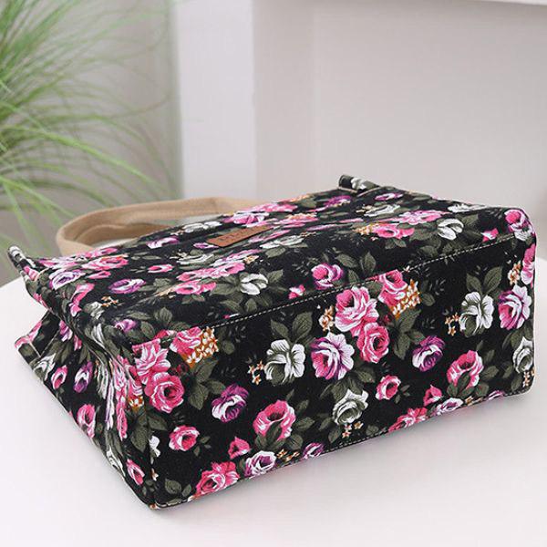 Женская сумка с цветочным принтом 31х25х13 см Черный (M00694-2) - фото 4 Женская сумка с цветочным принтом 31х25х13 см Черный (M00694-2) - фото 4