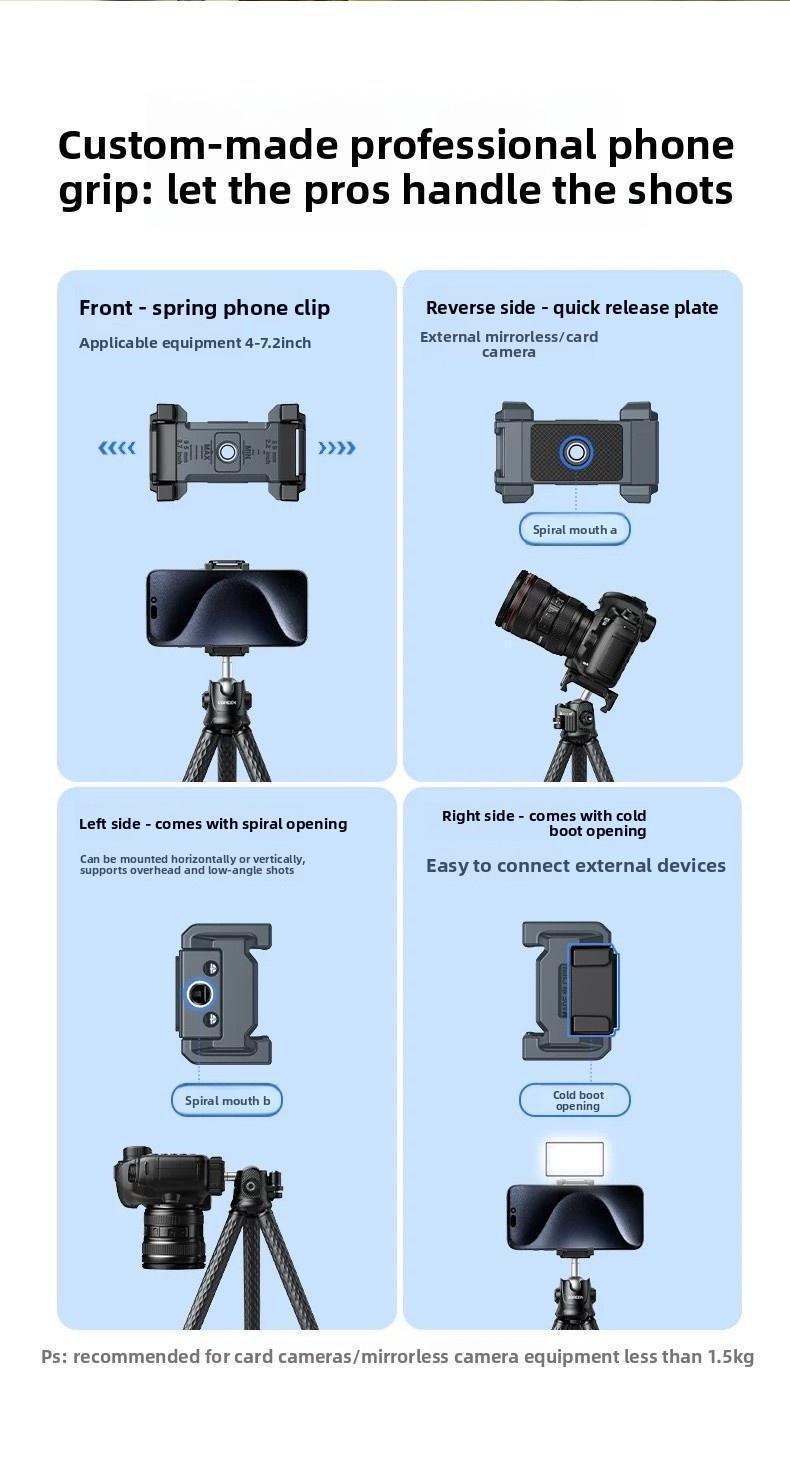 Штатив телескопічний Ugreen 360° алюмінієвий 287 мм (29657155) - фото 3