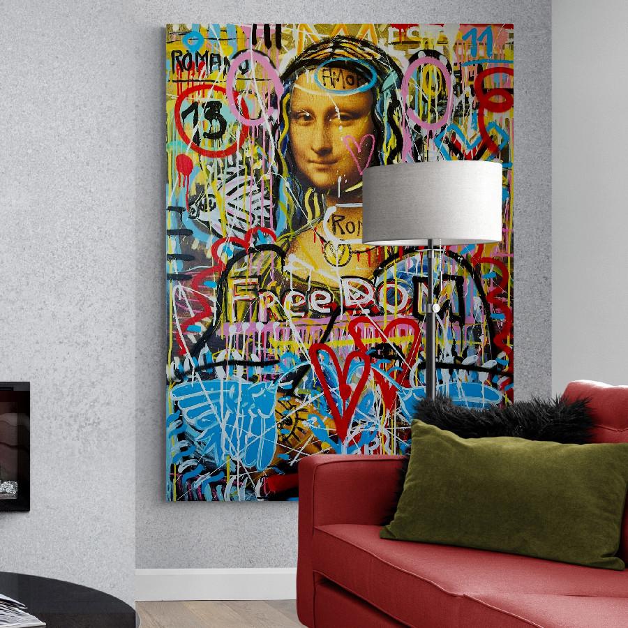 Картина на полотні Мона Ліза поп-арт HolstPrint 60х90 см Картина на полотні Мона Ліза поп-арт HolstPrint 60х90 см