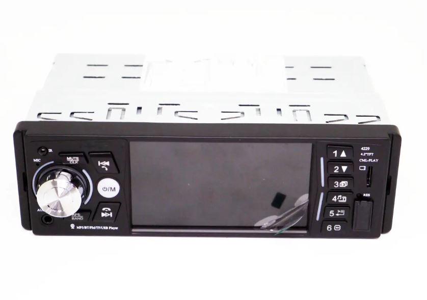 Автомагнитола 1DIN 4229 ISO экран 4,1'' DIVX/MP3/USB/SD/Bluetooth (17509) - фото 4