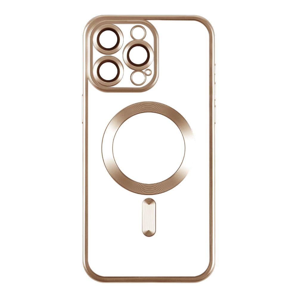 Чехол TPU Metallic Full Camera with Magsafe для Iphone 15 Pro MAX GOLD