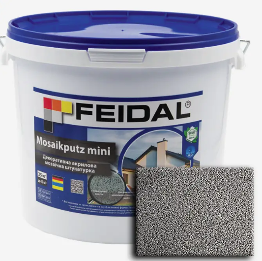 Штукатурка декоративна акрилова мозаїчна Feidal Mosaikputz mini А22 25 кг (1886455540)