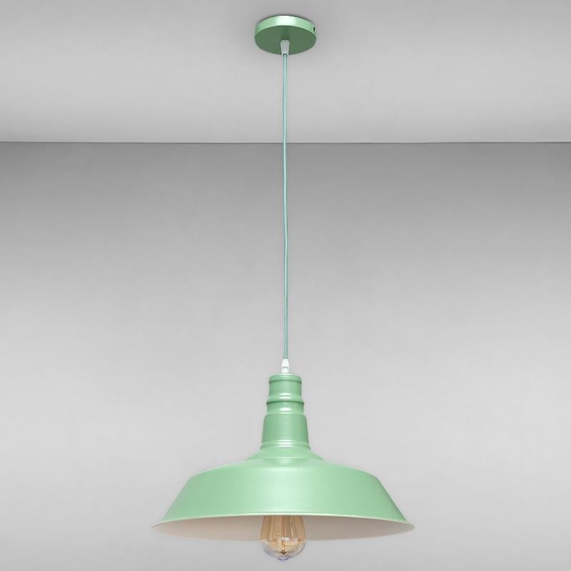 Люстра подвесная лофт Light House LS-15192 на одну лампу Зеленый