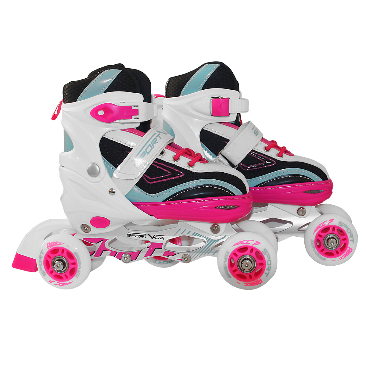 Роликовые коньки SportVida 4в1 SV-LG0033 р. 39-42 Pink/Blue - фото 5