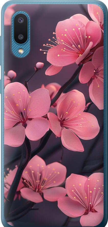 Чехол на Samsung Galaxy A02 A022G Пурпурная сакура (6075t-2260-42517)