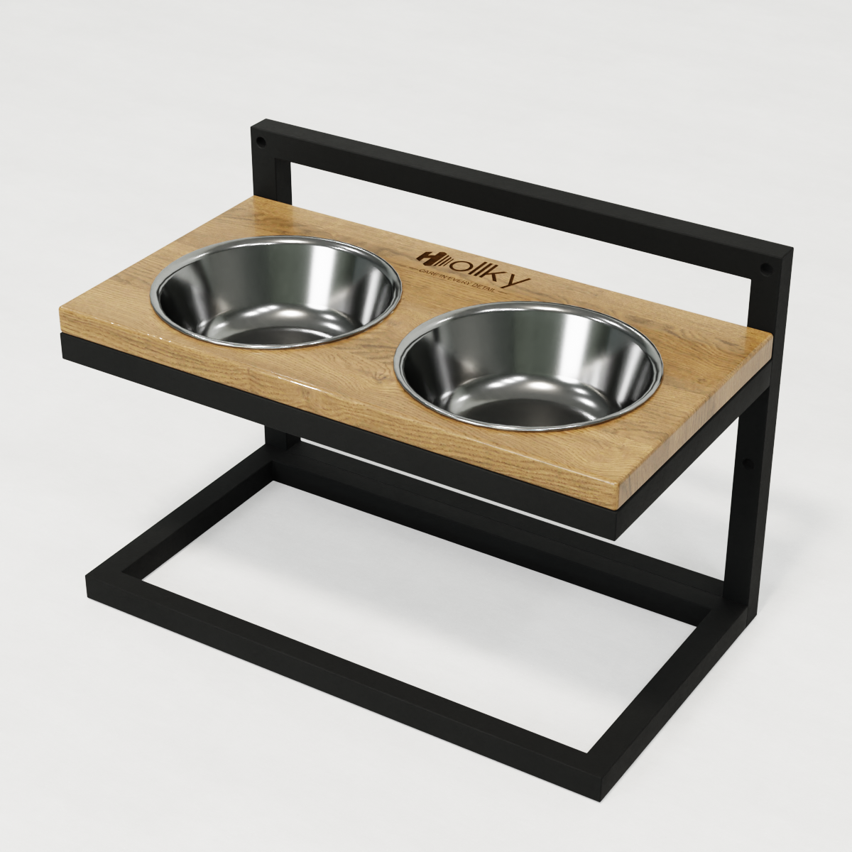 Миски на регулируемой подставке для средних собак Hollky Flex M 2х0,85 л (FM-422530-BLNH) - фото 9