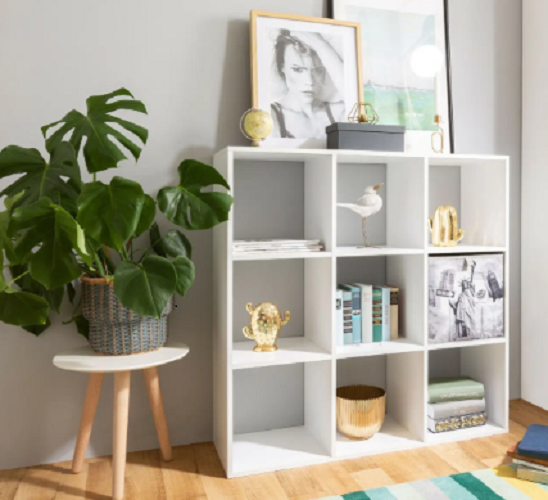 Етажерка для книг і декору на 9 комірок для зонування кімнати Білий (P20) - фото 2 Етажерка для книг і декору на 9 комірок для зонування кімнати Білий (P20) - фото 2