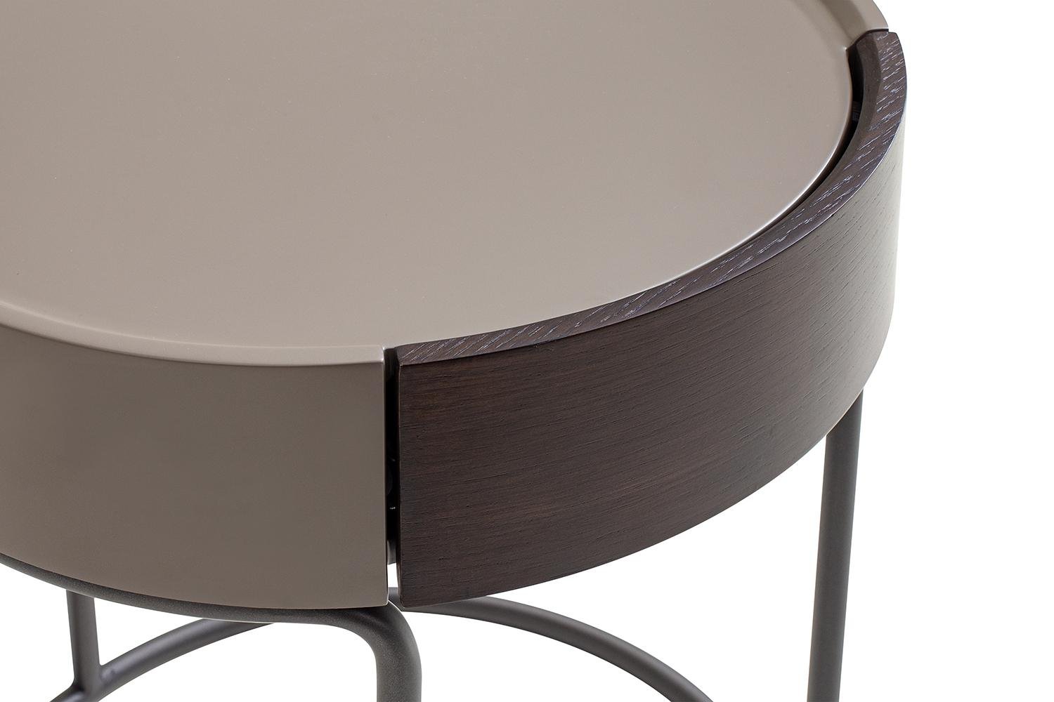 Тумбочка прикроватная Valerio 1 ящик Smoky oak matt stone base (16041) - фото 4