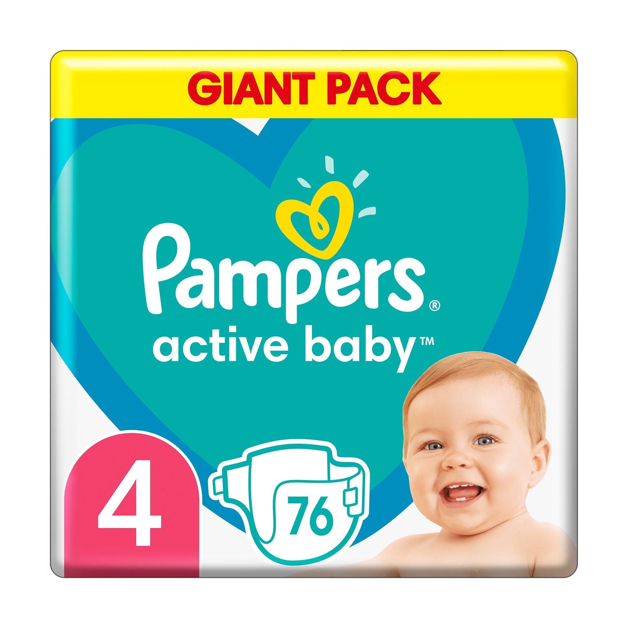 Подгузники Pampers Active Baby 4 Maxi 9-14 кг 76 шт. (4825) - фото 1