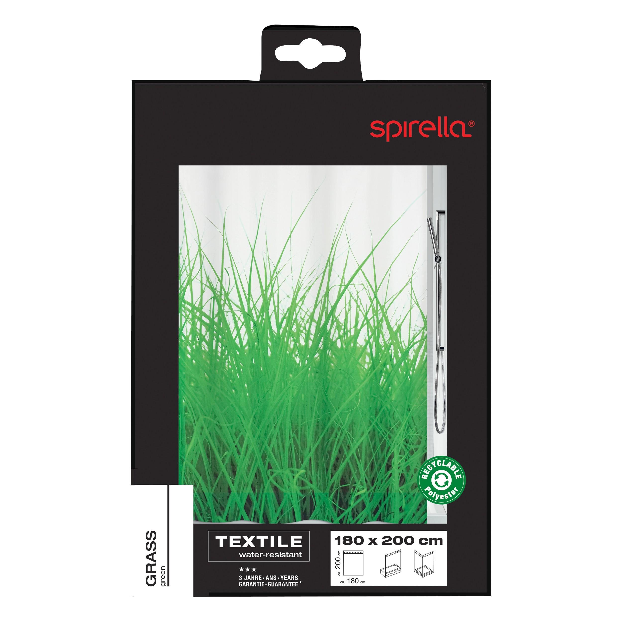 Шторка для ванної кімнати Spirella 10.16404 GRASS 180x200 см Green - фото 2