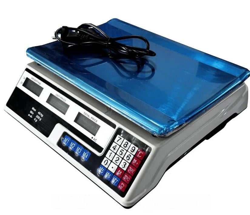 Весы электронные ACS-6208 в металлическом корпусе с ЖК-дисплеем до 40 кг (2104618831).