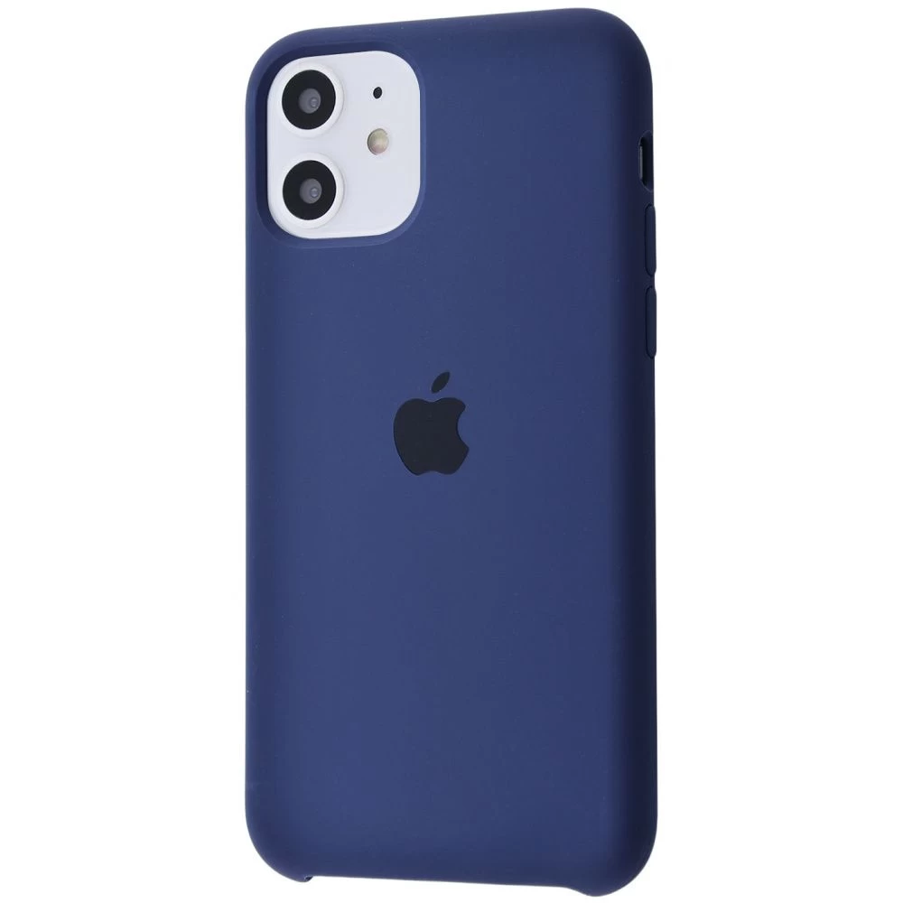 Силиконовый Чехол Накладка Silicone Case для iPhone 11 Закрытый низ Dark Blue Силиконовый Чехол Накладка Silicone Case для iPhone 11 Закрытый низ Dark Blue
