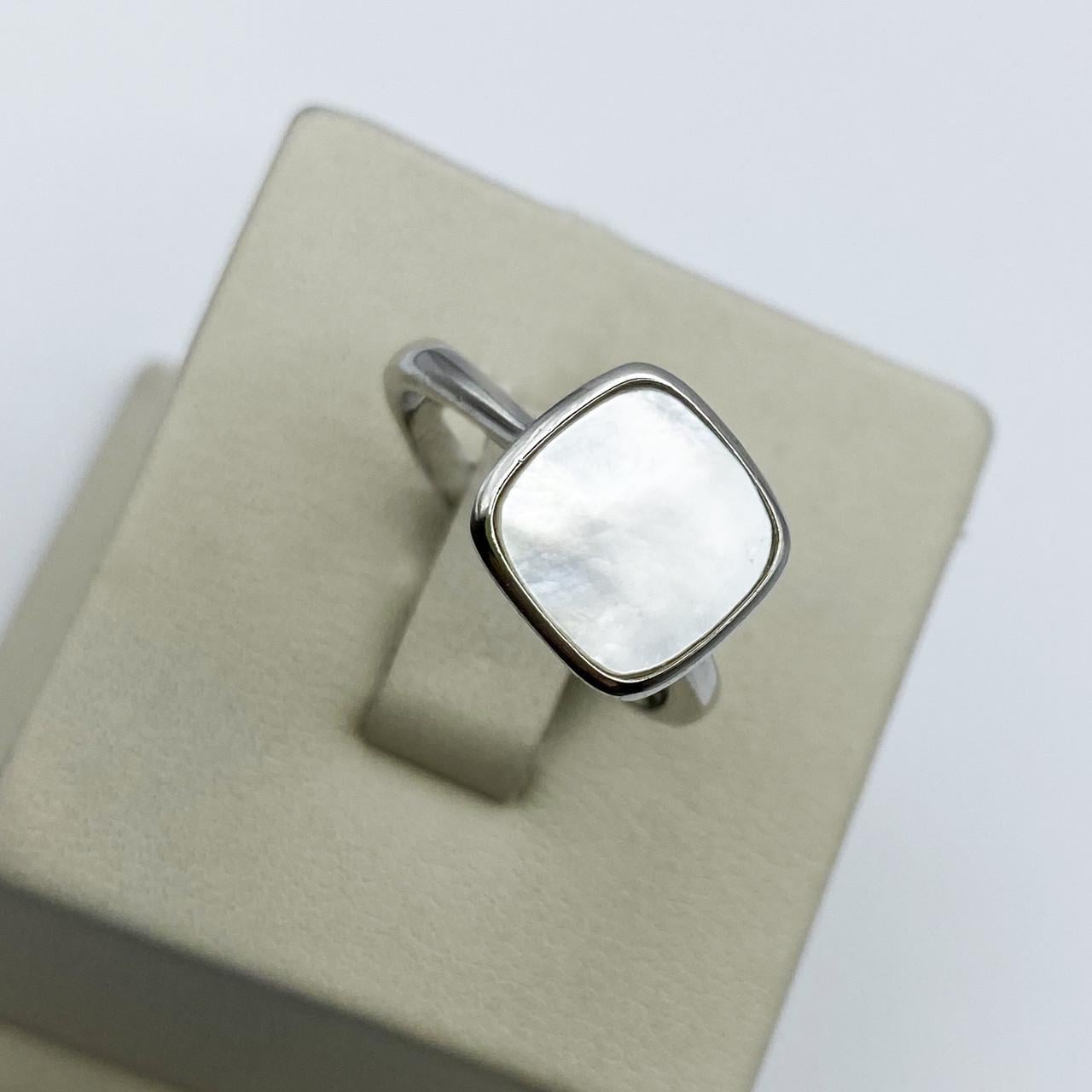 Кольцо серебряное с перламутром р. 17 3 г (1942653267)