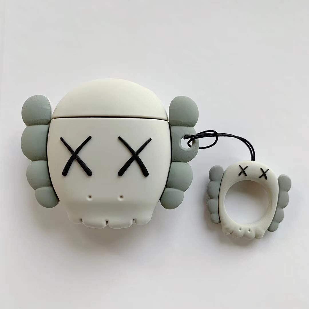 3D чехол для Apple Airpods Pro Kaws с кольцом Белый