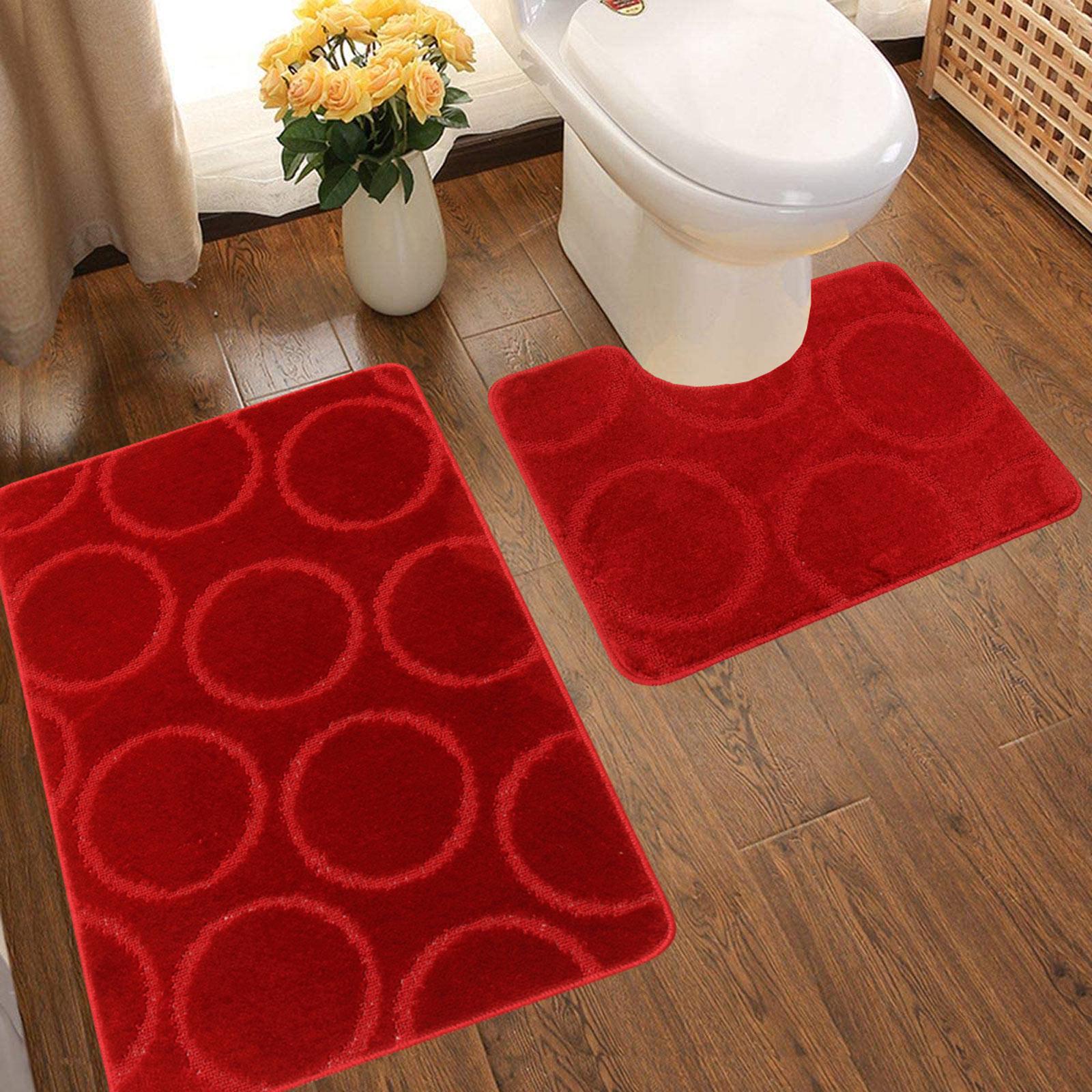 Набор ковриков в ванную Rubin Mono 5006 7005 Burgundy 60x100 + 60x50 см красный - фото 2 Набор ковриков в ванную Rubin Mono 5006 7005 Burgundy 60x100 + 60x50 см красный - фото 2