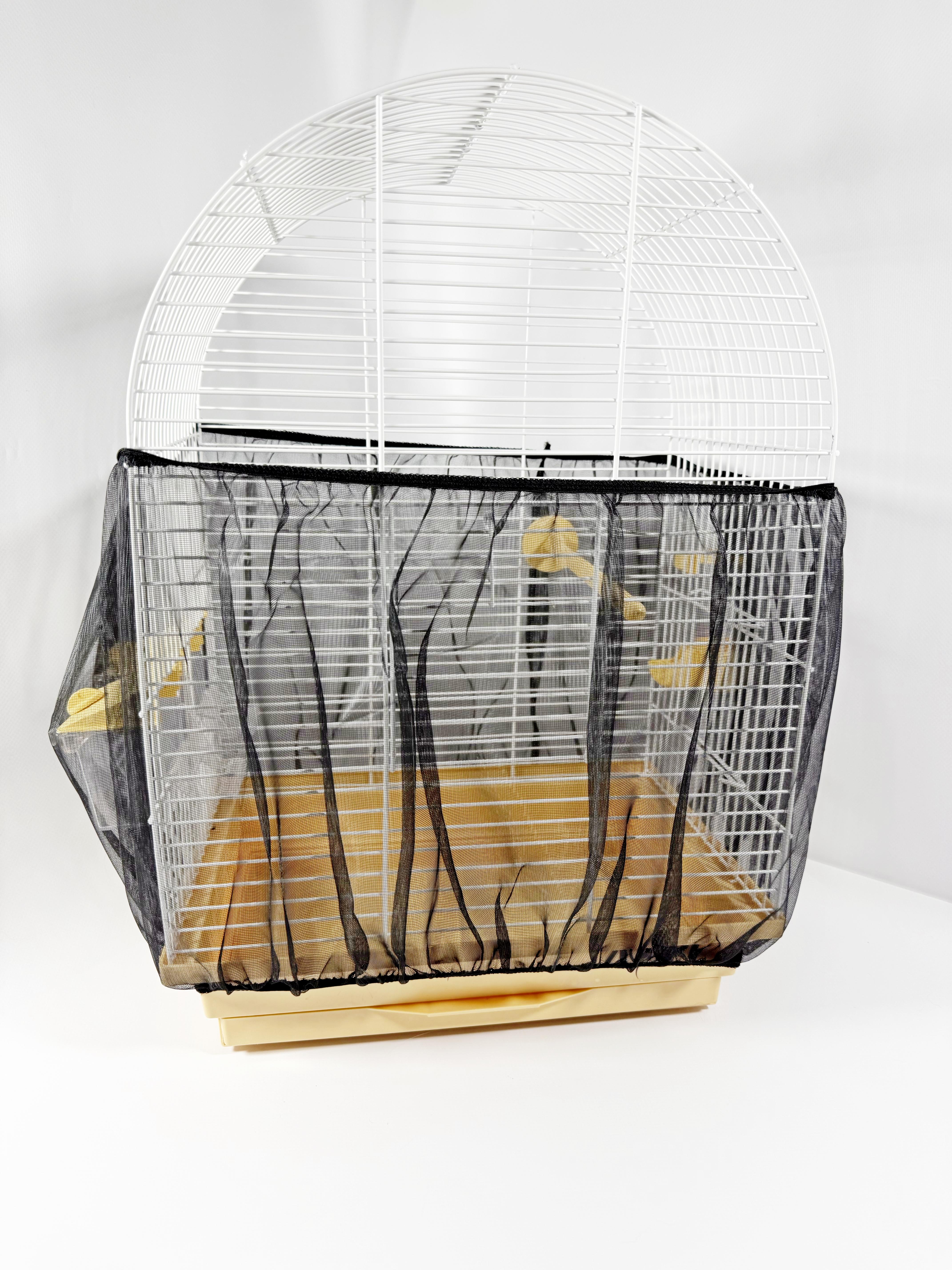 Захисна сітка до клітини для птахів від пилу та сміття S Чорний (AB01)