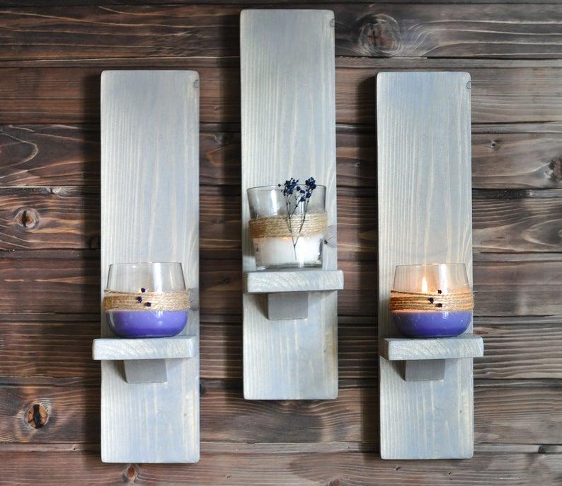 Полка настенная из дерева Виста Зефир (НСП-005020)