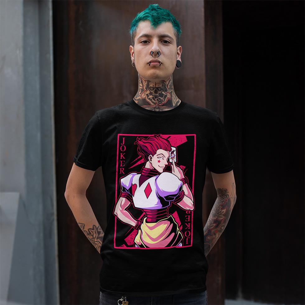 Футболка унисекс Hunter x Hunter Hisoka Morow Joker XS Черный (0000010492)