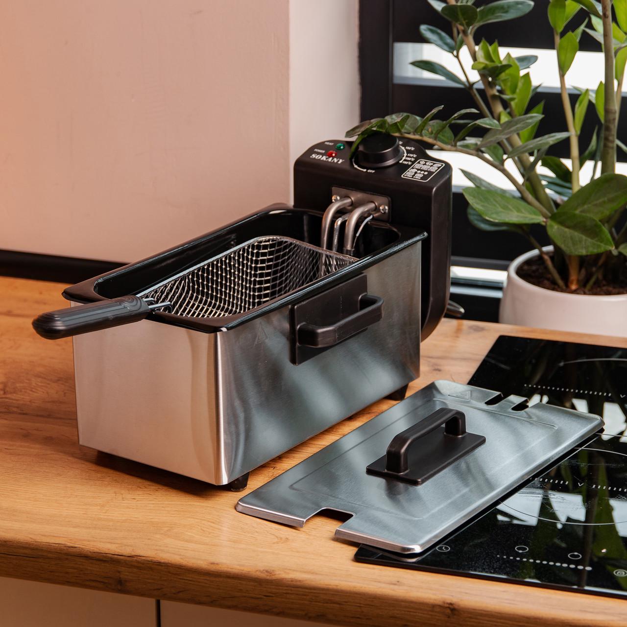 Фритюрница профессиональная Sokany 3,5 л 2000 Вт (WJ800)