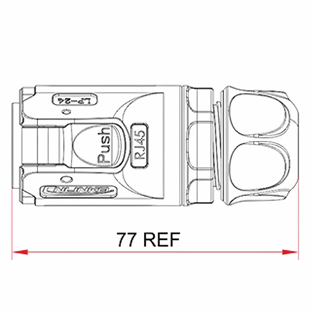 Вилка кабельна герметична CNlinko RJ-45 LP-24-C/RJ45/015/PE-41-001 IP67 8pin (7042) - фото 2